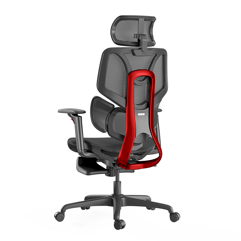 黑白调（Hbada）E3红背椅 三区包腰金属双背椅 人体工学椅电脑椅电竞椅办公椅【国民家居】