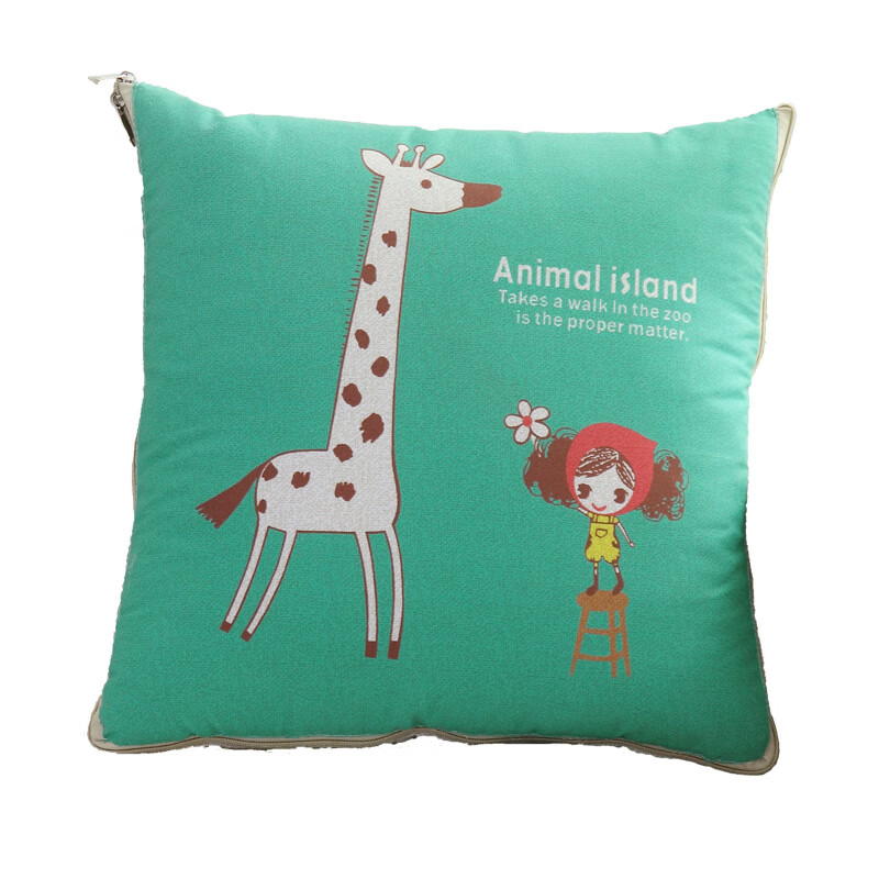 GISAEV车载抱枕被子两用沙发办公室多功能头枕腰靠抱枕被折叠空调被靠枕 抱枕 眼镜猫 1个 1个 40X40展开100*150