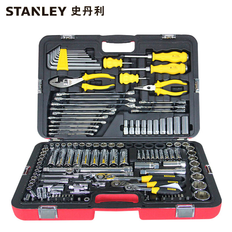 史丹利STANLEY 150件汽修机修工具套装 综合棘轮扳手套筒汽保组合 R99-150-1-22 可定制