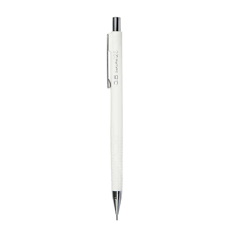 【全网低价】樱花(SAKURA)防断自动铅笔 活动铅笔绘图铅笔 避震防断笔芯 0.5mm白色笔杆【日本进口】