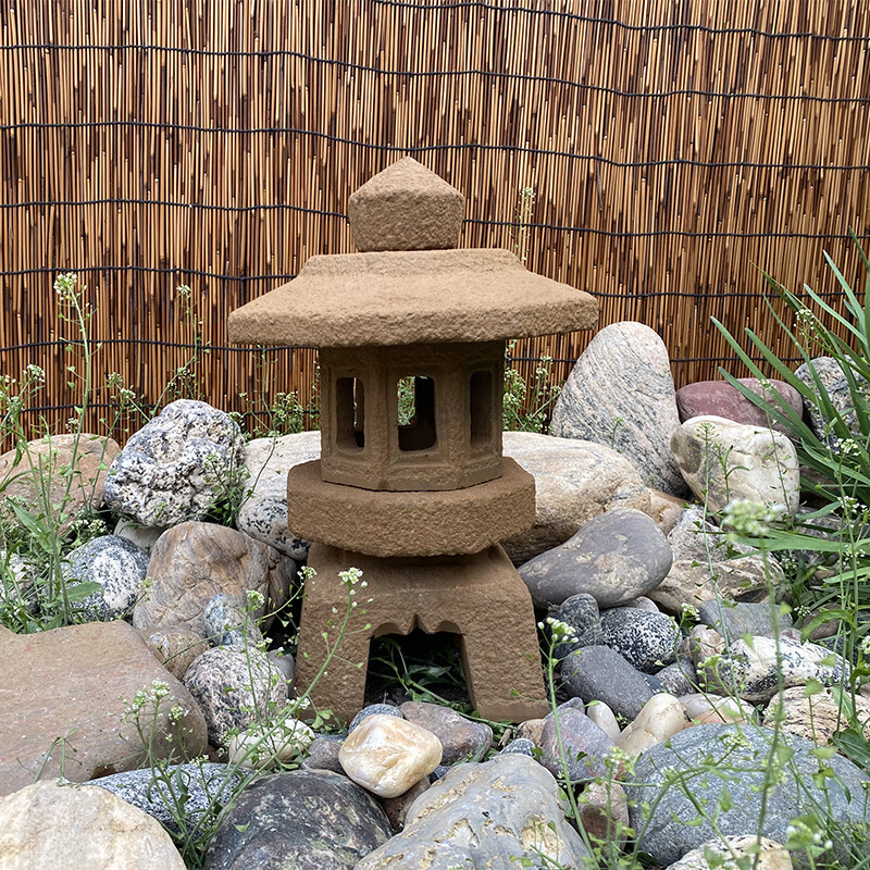 仿古石头灯户外园林景观装饰日式石雕灯笼定 a1款八角石灯高40cm灯