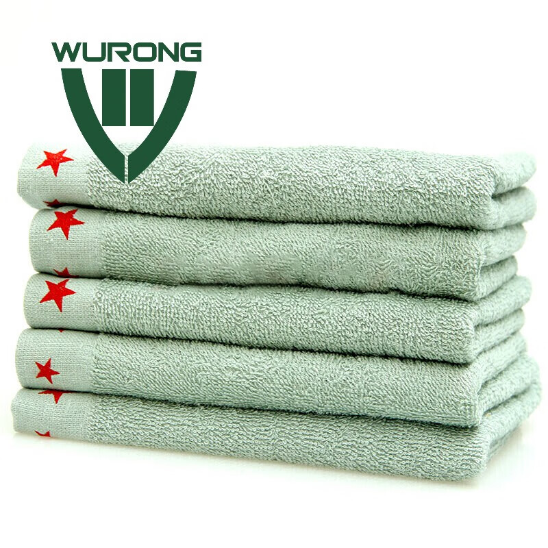 WURONG 军绿色07毛巾85*35cm棉纺新式绿毛巾（2条起发货）-WR1278