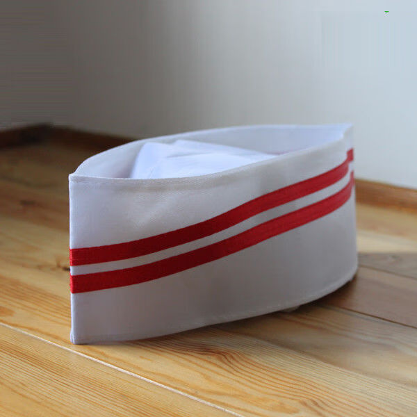 帽子男厨师工作帽透气女餐厅厨房厨师布帽白蘑菇帽百搭工装帽 红色5顶