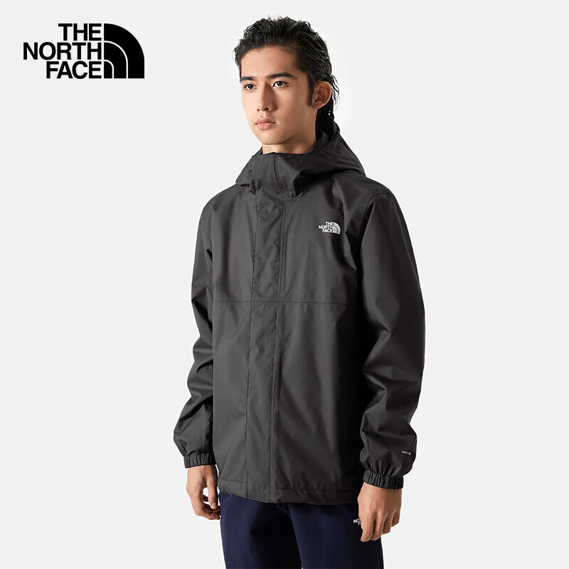 北面（The North Face）【经典款】单层冲锋衣男户外运动外套防水透汽24春季新款|8AUN 0C5/灰色 L/175