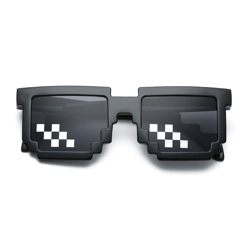 菀绮 马赛克眼镜抖音社会人二次元婚礼恶搞伴郎眼镜年会打码像素墨镜