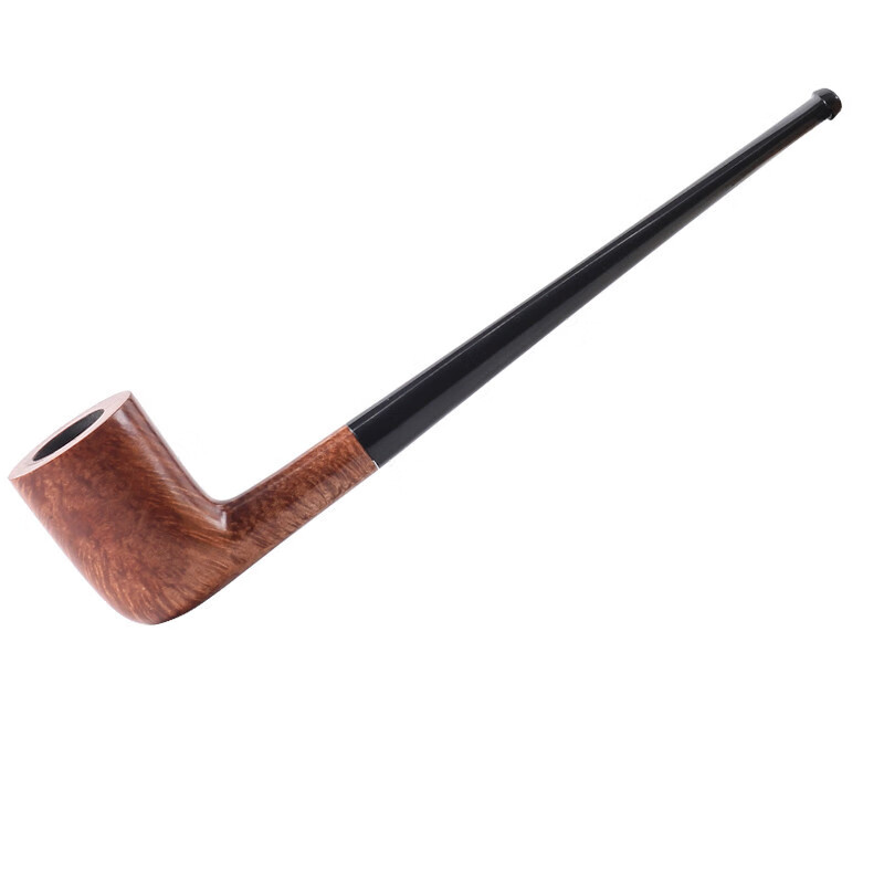 手工烟斗铅笔杆长柄阅读烟斗3mm金属滤芯送烟具配件赠长辈父亲 款式一