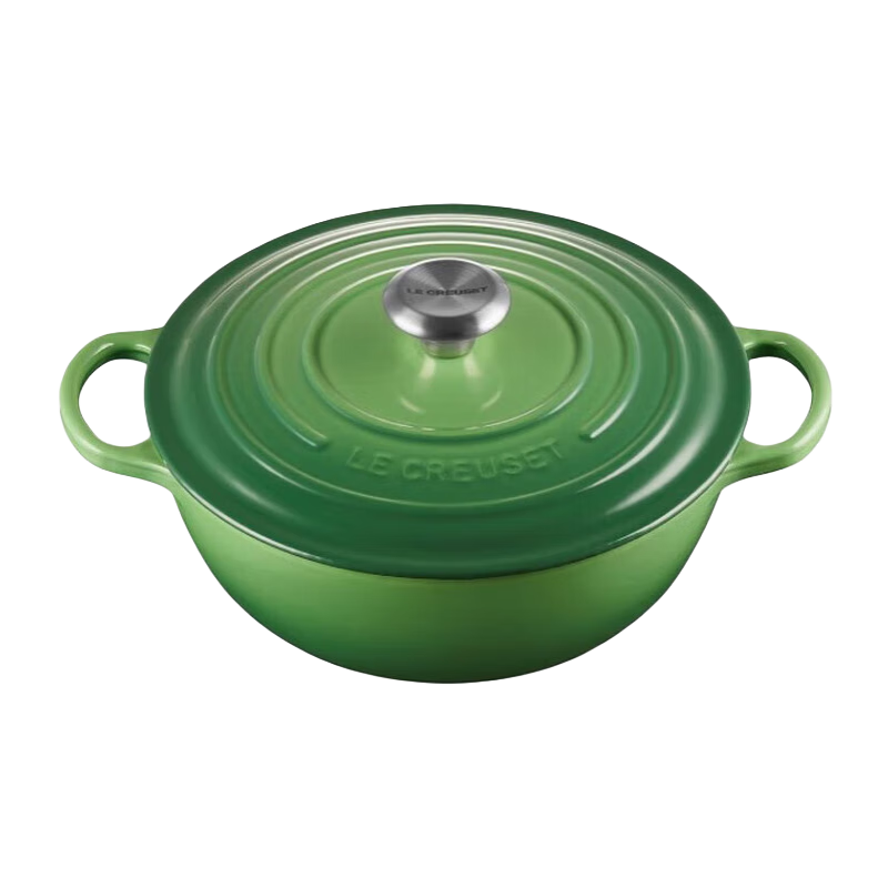 酷彩（Le Creuset） 鑄鐵琺瑯鍋S級新款深燒鍋媽咪鍋湯鍋燉鍋 翠竹綠 24cm 3.1L