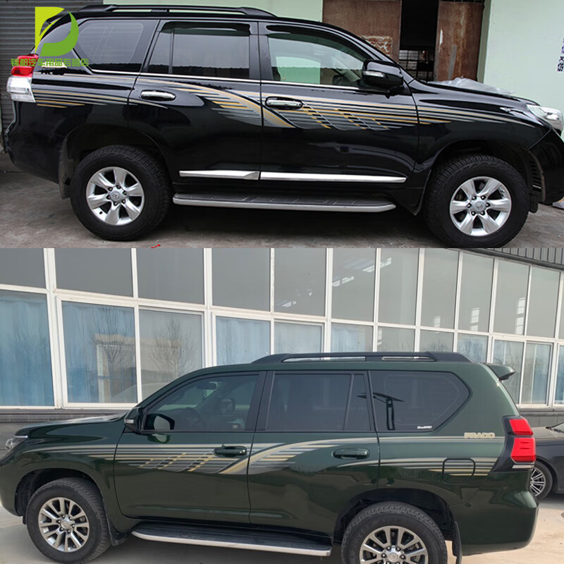 佳固 10-23新款霸道车身彩条 普拉多腰线拉花车贴 改装装饰贴纸贴画 美国进口材质