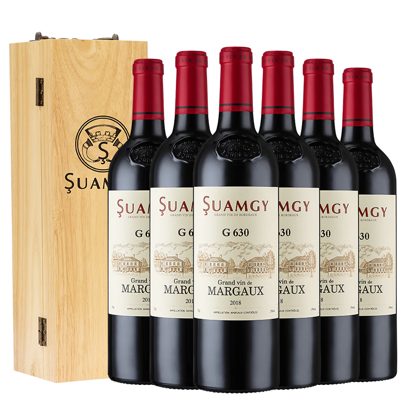 Suamgy 圣芝 G630 玛歌村赤霞珠干型红葡萄酒 2018年 6瓶*750ml套装
