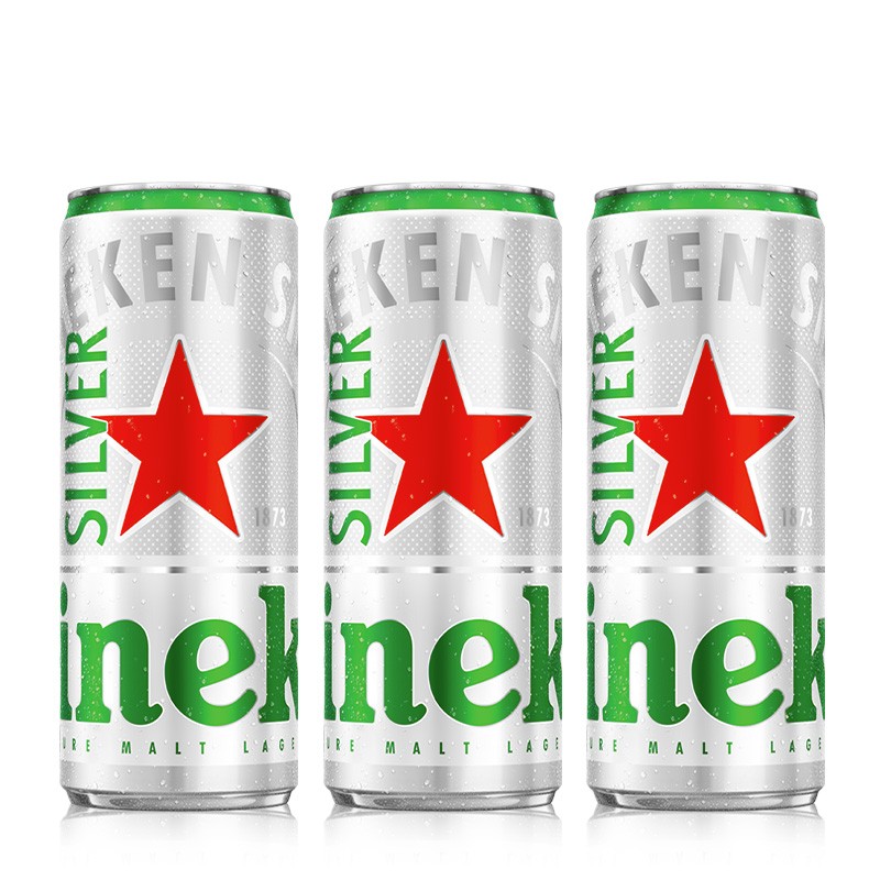 喜力星银（Heineken Silver）啤酒 330ml*3听