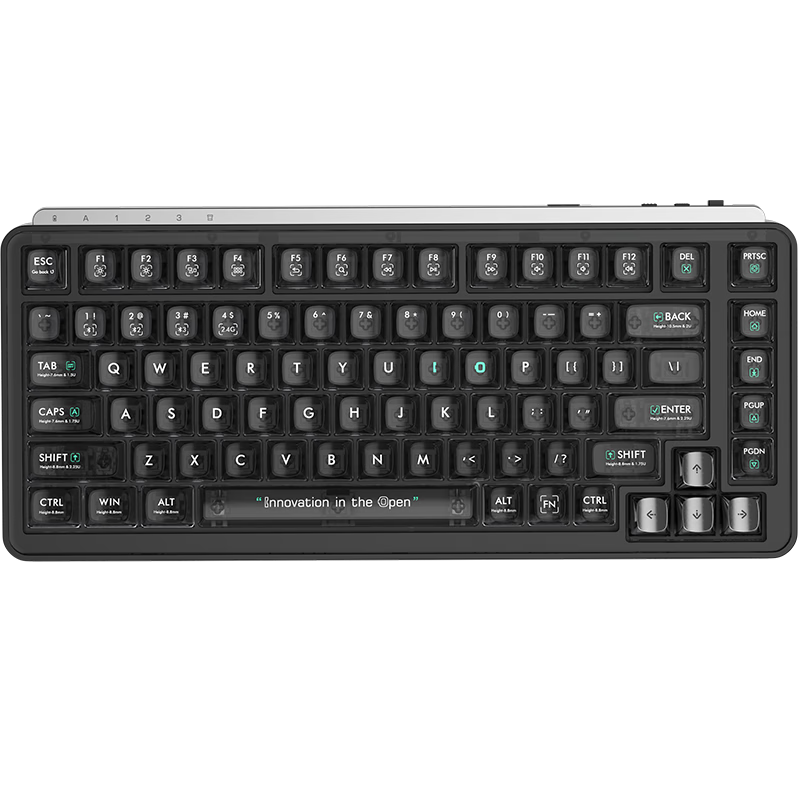 MIIIW 米物 BlackIO83 83键 三模机械键盘 暗银 MX水母轴 RGB