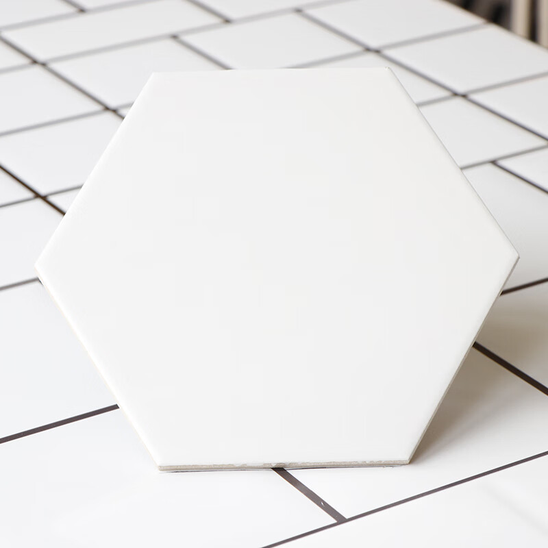 tlxt北欧六角砖黑白灰六边形花砖墙砖地砖阳台厨房卫生间背景墙瓷砖