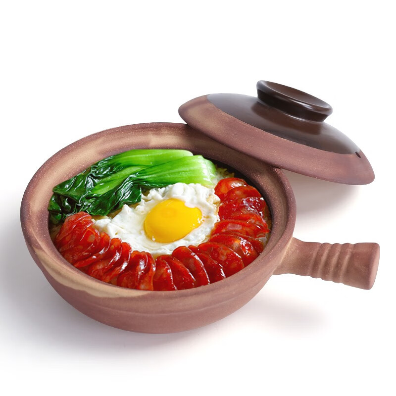 炖工房 老式单柄煲仔饭土砂锅茄子煲黄焖鸡陶土粗陶煤气灶专用石锅