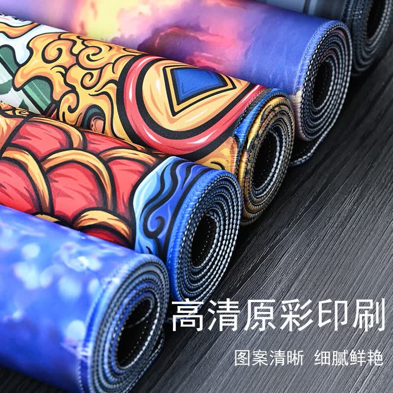 沁宣 超大鼠标垫大号加厚长款电竞游戏动漫锁边加厚专业广告定制定做电脑家用办公快捷键桌垫 屹立 900*400*4mm-防滑中厚