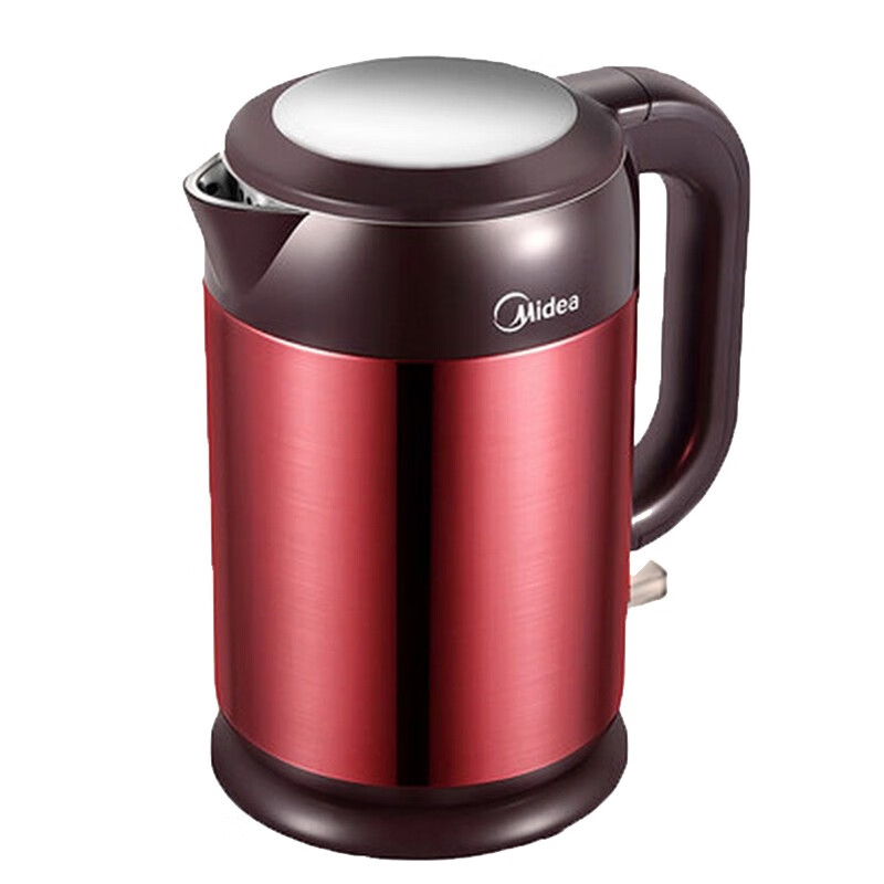 美的（Midea）家用电热水壶电烧水壶1.7升大容量大功率双层隔热防烫速热便携温控智能 HJ1708a支持一件代发