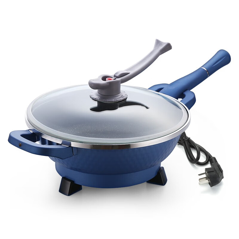 多功能电炒锅 不粘锅电煮锅双层电热锅加厚电火锅插电炒锅电炒菜锅电