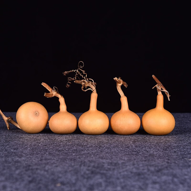 鸿贵包浆天然老葫芦精品手捻小葫芦把玩做旧紫皮文玩摆件手把件草里金