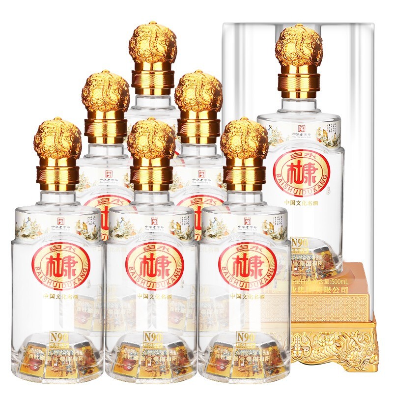 杜康酒白酒送礼商务用酒迎宾宴请聚餐 窖龄名酒52度500ml*6【高扫码价