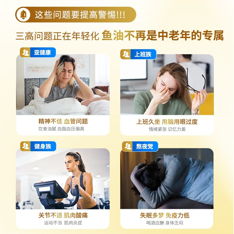 CALIFORNIA GOLD NUTRITIONOmega800超浓缩Omega-3鱼油鱼明胶软凝胶 炎性调节心血管健 90粒*1瓶