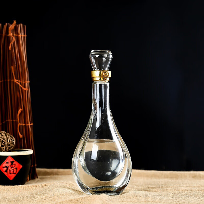 批发透明一斤装酒瓶玻璃酒瓶自酿酒瓶大肚白酒瓶空瓶500ml空酒瓶定制