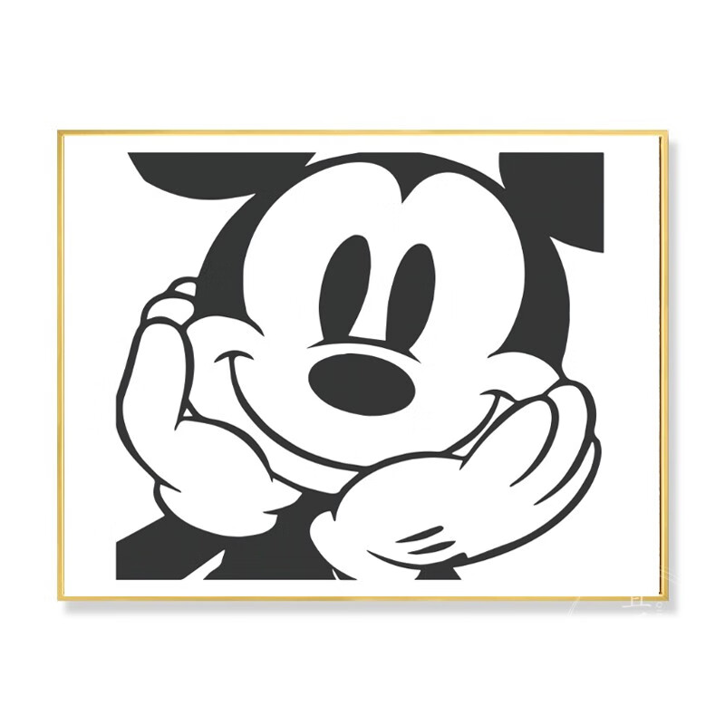 旭伶黑白米奇电表箱装饰画卡通米老鼠挂画电盒遮挡画免打孔 1 28843