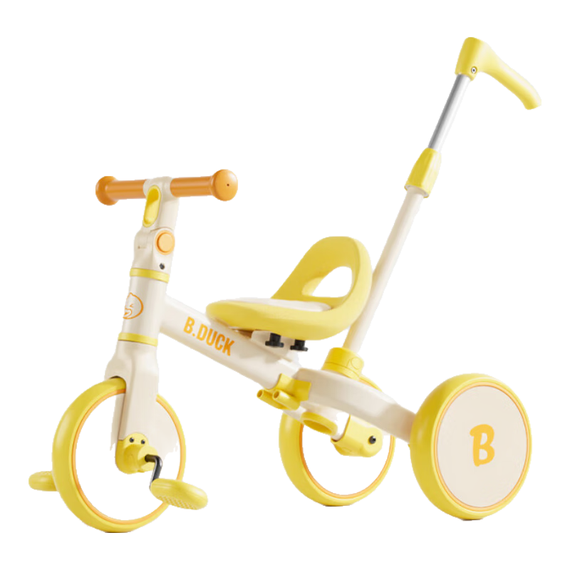 樂(lè )的小黃鴨兒童三輪車(chē)腳踏平衡遛娃神器自行車(chē)玩具生日周歲禮物2310