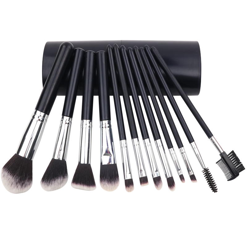 優(yōu)家（UPLUS）眼部臉部遮瑕刷細(xì)套裝化妝刷多款化妝套刷散粉腮紅散粉 桶裝軟毛化妝刷 12支