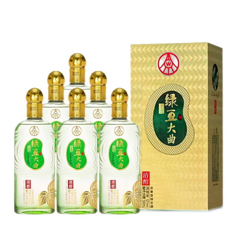 宾五粮液生态酿酒 绿豆大曲 上选52度浓香型绿豆酒500ml收藏自饮 6瓶