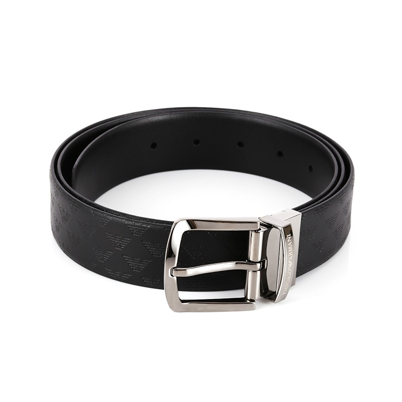 armani)阿玛尼男士牛皮革腰带皮带y4s074ykl2j 黑色(8001内里黑色)