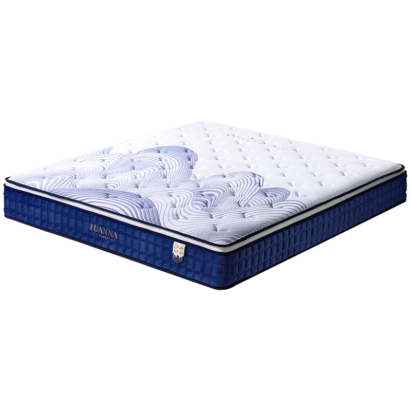 富安娜国风床垫 泰国进口天然乳胶席梦思床垫 2cm乳胶 静音独袋弹簧高弹透气柔棉层床垫 新国潮 江山如画 150*190*28cm