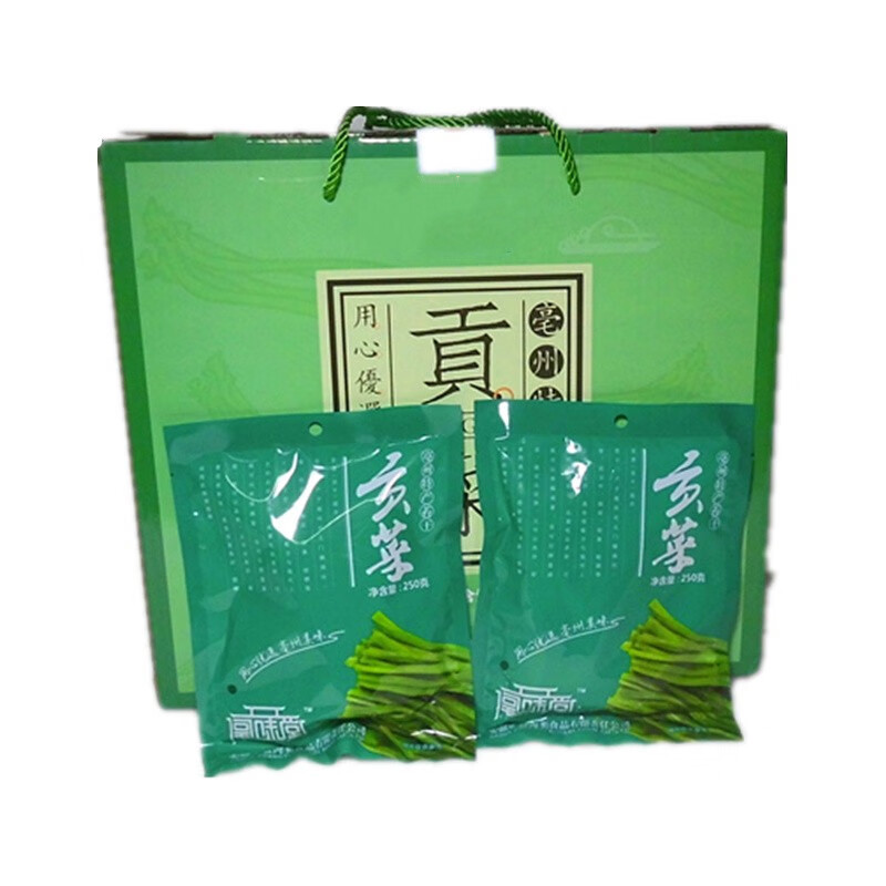 深珍 安徽亳州土特产涡阳义门贡菜苔干响菜干货年货送礼礼盒1500克