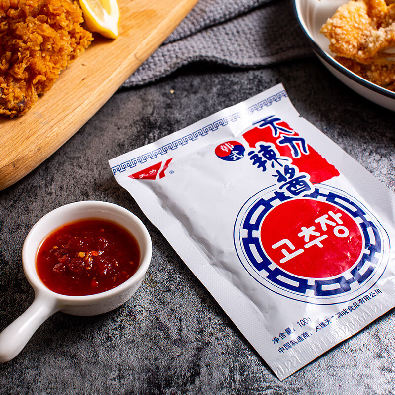 天力韩式辣酱100g*4袋装拌面冷面石锅拌饭炒年糕甜辣酱家用调味酱