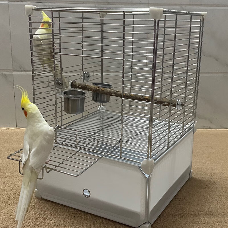 hkml不锈钢鸟笼玄凤牡丹小太小阳八哥豪华别墅横丝鹦鹉笼子k1k3 k1-c