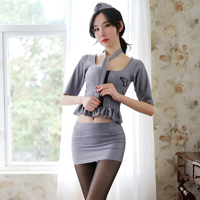 性感包臀超短裙免脱丁字裤丝袜自卫夫妻房事衣服情趣性用品帽子领巾