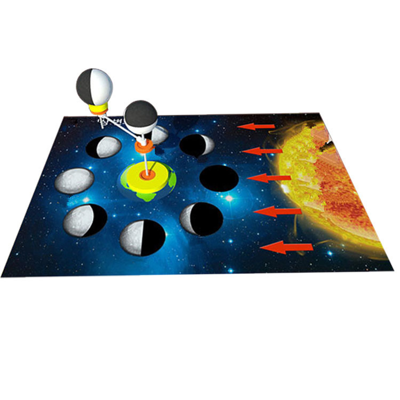 新款天文学系列diy星空灯三球仪宇宙创意科学实验小制作材料手工 月相