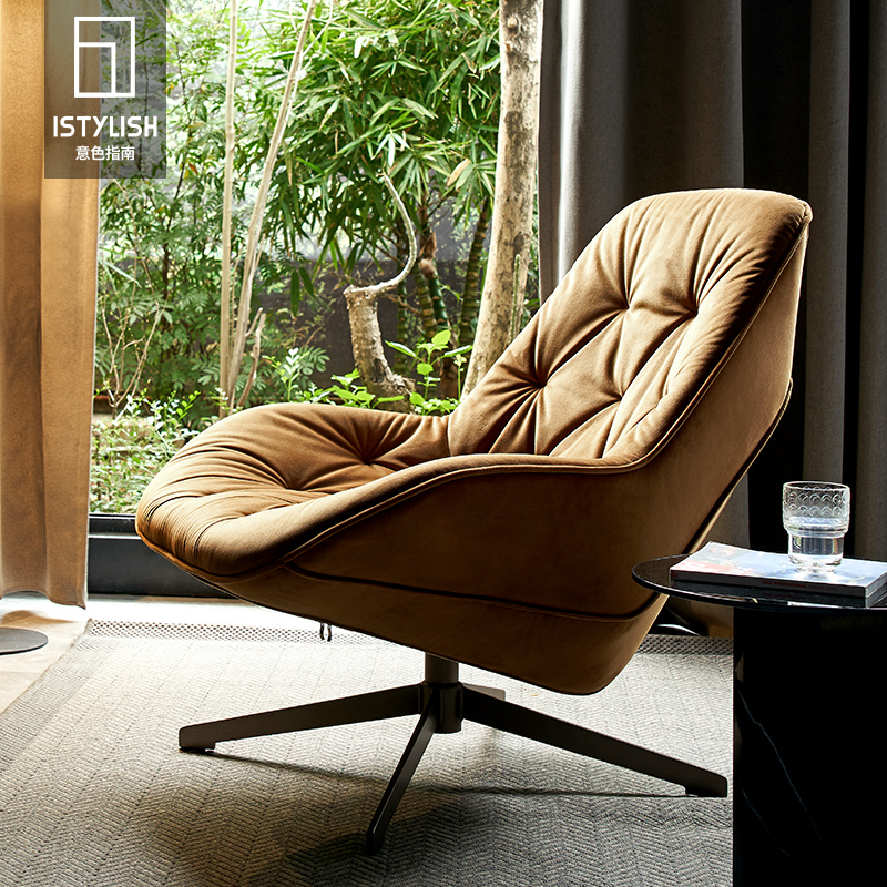 意式设计师沙发椅单人躺椅阳台懒人网红椅布蜗牛椅 休闲椅