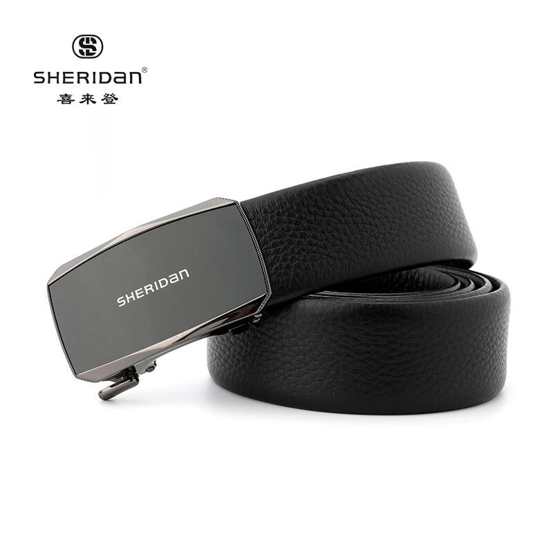 喜来登（SHERIDAN）男士皮带 商务潮流头层牛皮中青年自动扣休闲裤袋礼盒装NL210352S NL210352S 京东折扣/优惠券