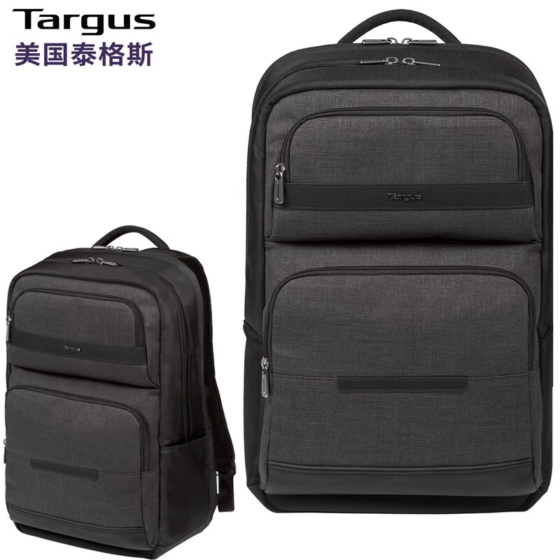 泰格斯Targus美国电脑包15.6英寸商务背包3D立体保护设计双肩包大容量书包联想笔记本斥水面料男女黑色 912