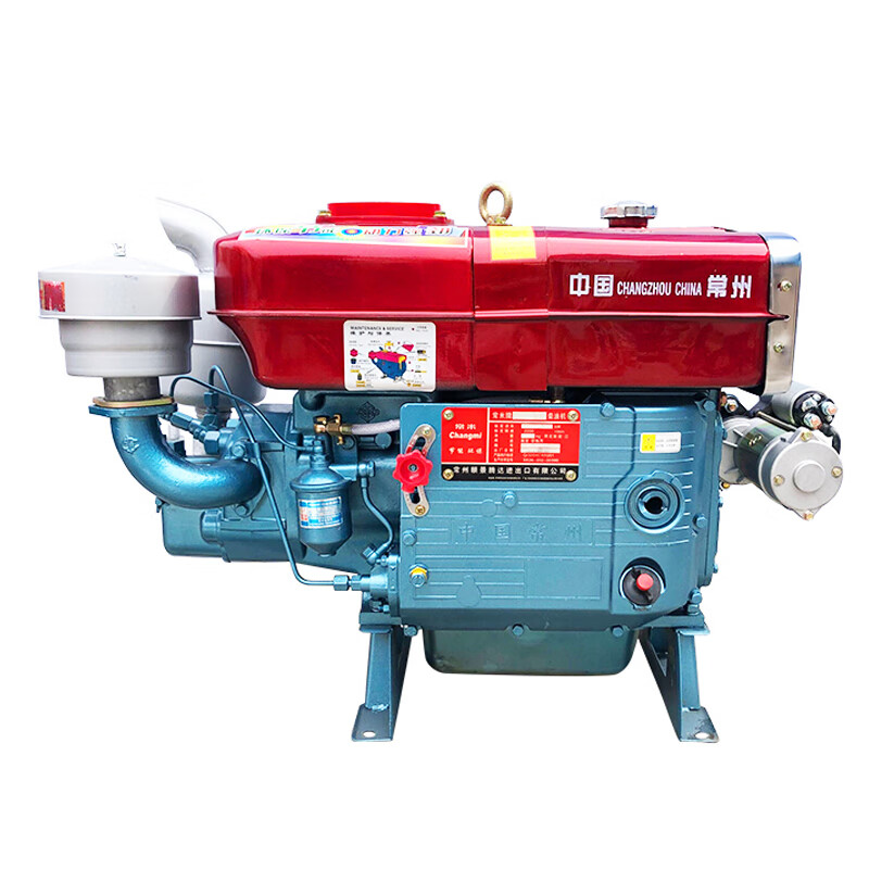 单缸小型zs195 zs1100 马力卧式船用发动机水冷柴油机 cx25m 电启动