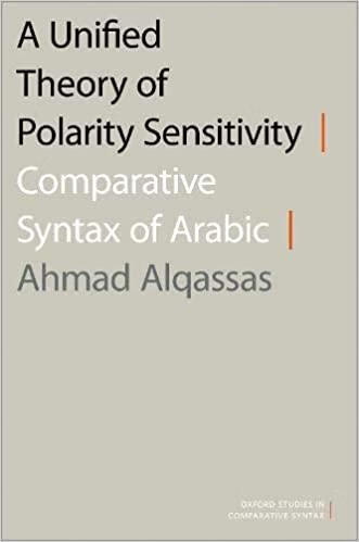 预订a unified theory of polarity sensitivity: comparative syntax