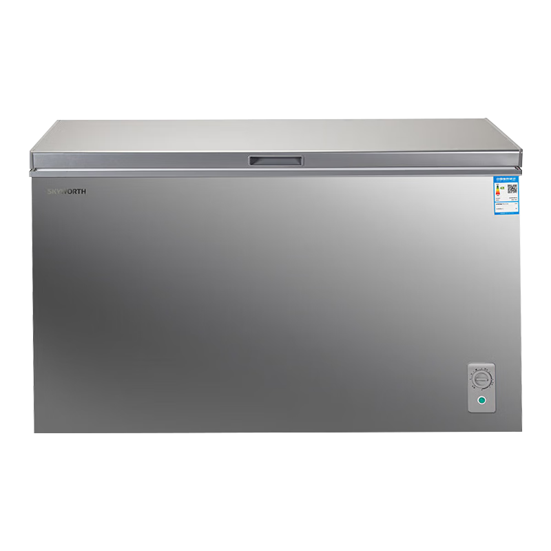 创维（Skyworth）冰柜家用商用 大容量卧式冷藏转换冷柜冰柜家用冷藏冷冻两用单温展示柜 【星辰银外观】400L单温