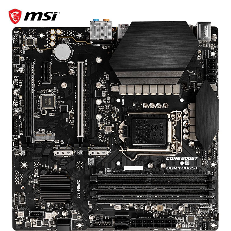 微星(MSI)Z490M-S01电脑主板 支持 CPU 10900K/10700K/10600KF（Intel Z490/LGA 1200）