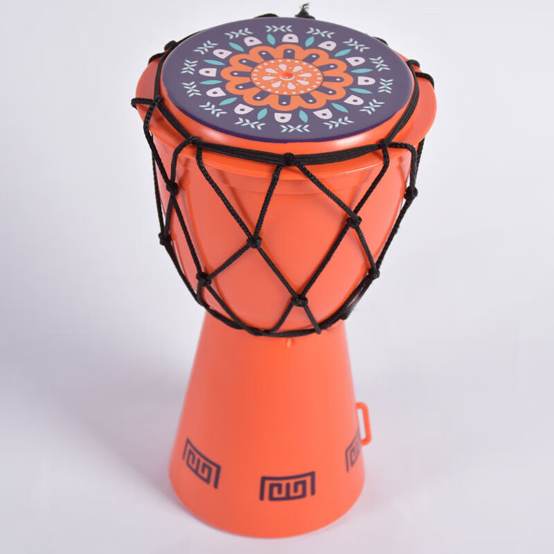 花琳魅儿童乐器仿真非洲鼓幼儿园丽江手鼓入门初学者手拍鼓塑料玩具 色非洲鼓玩具(腰带+教材)