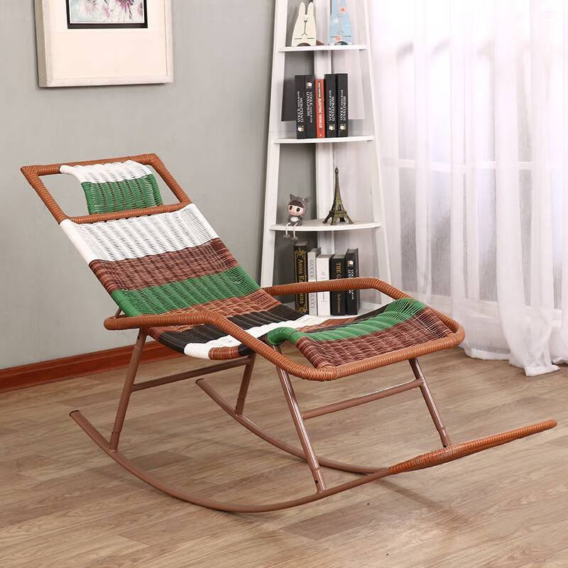 羽俙碧 安乐椅椅摇椅阳台编休闲老人午睡逍遥躺椅客厅阳台安乐椅客厅