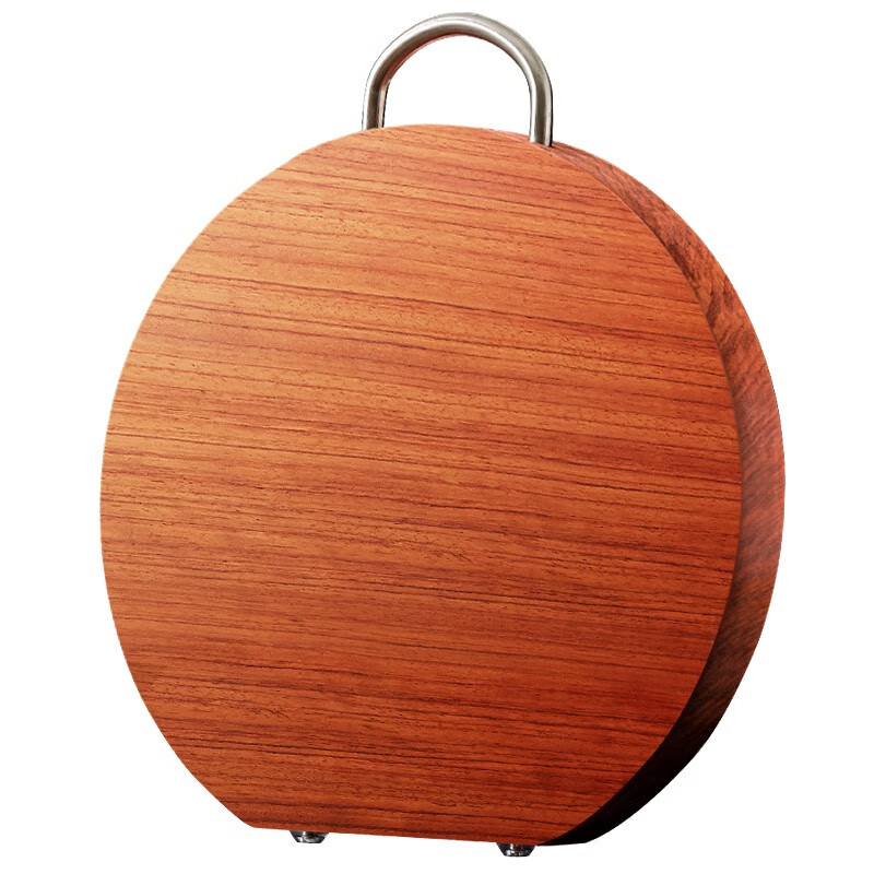 木雅轩花梨木菜板家用实木整木砧板圆形大号加厚案板切菜板厨房占板菜墩 巴西花梨木φ31*2.3cm