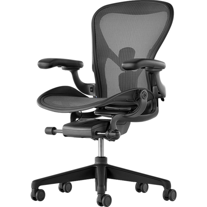 赫曼米勒 HERMAN MILLER）Aeron人体工学椅 座椅 电脑椅 办公椅 石墨色 大号