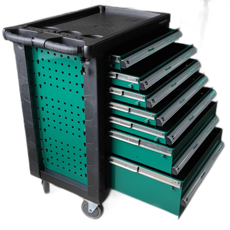 changlu高档七层工具车灰色/绿色 多功能汽修工具柜 高档七层工具车