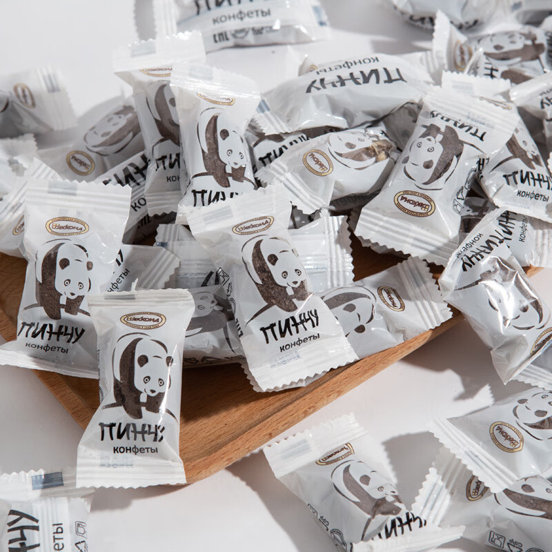 阿孔特 俄罗斯熊猫糖马卡龙夹心奶酥原装进口休闲零食品喜糖果 俄罗斯