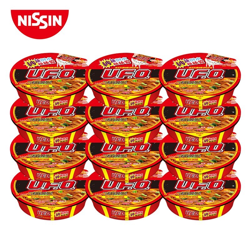 日清食品（NISSIN）UFO飞碟炒面方便面多口味组合装泡面干拌面整箱速食 鱼香肉丝味 12碗