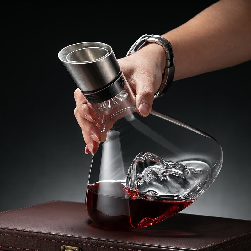 瀑布式红酒醒酒器快速家用套装奢华高档玻璃葡萄酒倒酒存酒分酒壶